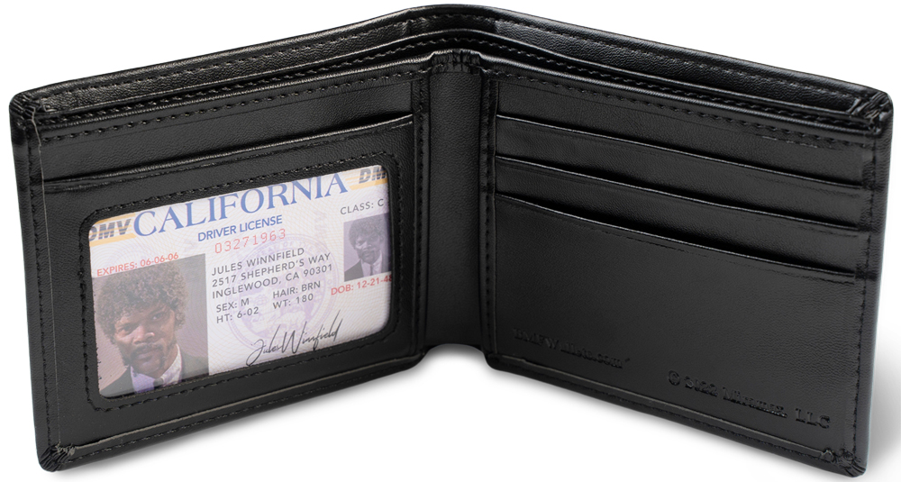 Black Embroidered Wallet