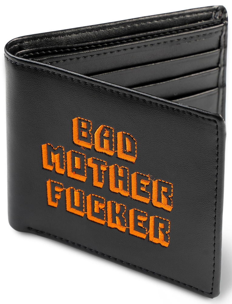 Black Embroidered Wallet