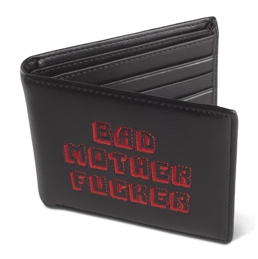 Black Embroidered Wallet