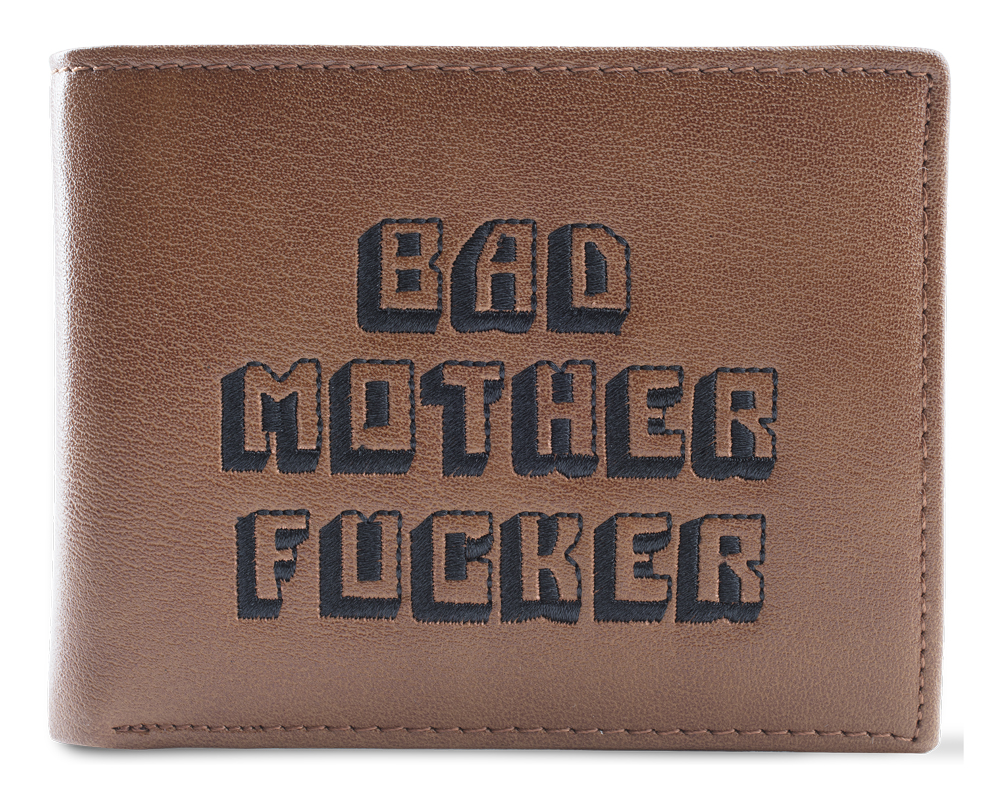 Brown Embroidered BMF Wallet