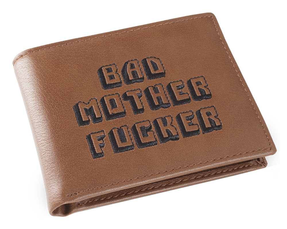 Brown Embroidered BMF Wallet