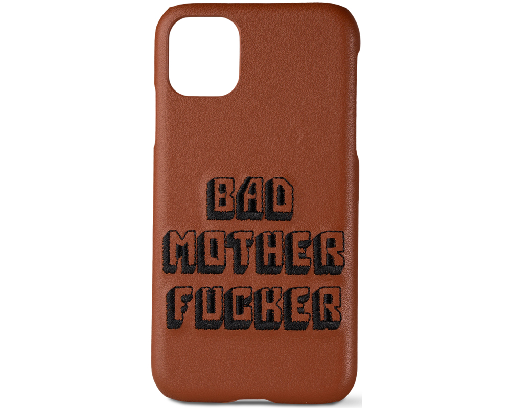 Brown Embroidered iPhone Case